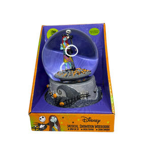 Nightmare Before Christmas Jack & Sally Snow Globe Musical This is Halloween